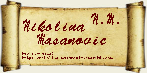 Nikolina Mašanović vizit kartica